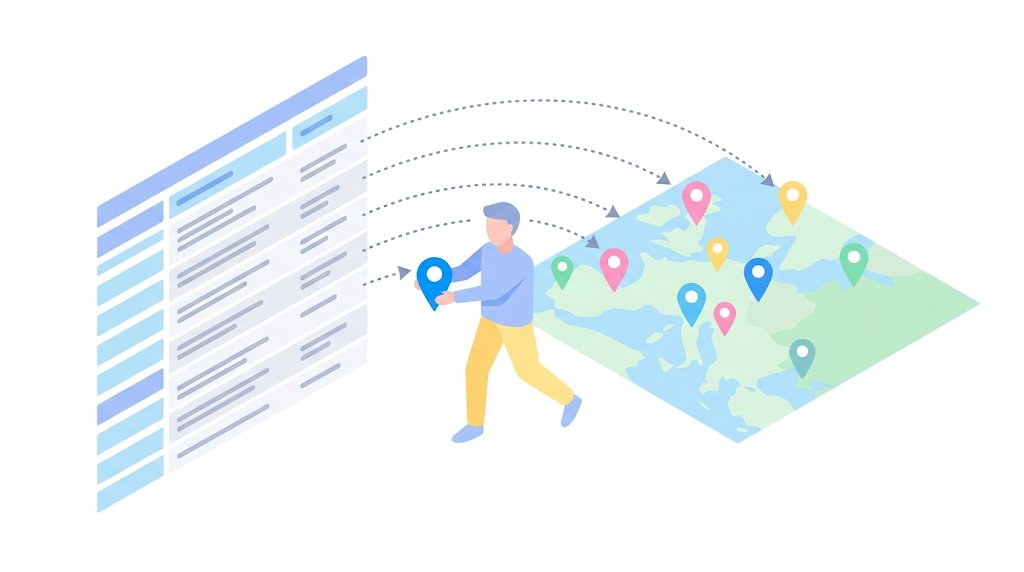 一覧から地図を作成する